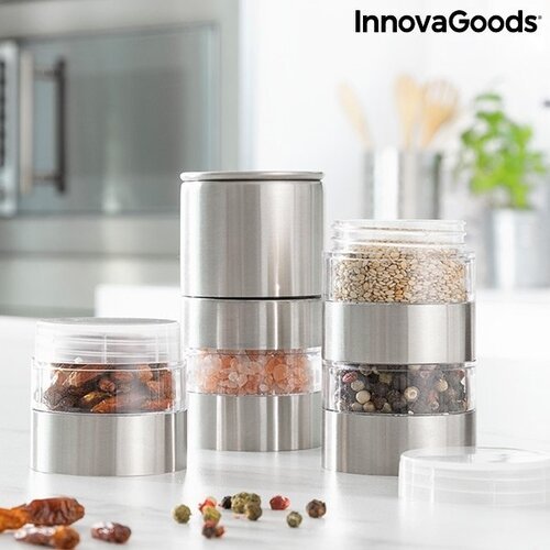 4 viename prieskonių malūnėlis Millmix InnovaGoods Kitchen Foodies