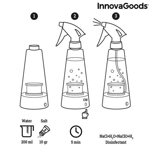 Elektrolitinis dezinfekuojantis generatorius D-Spray InnovaGoods Home Houseware