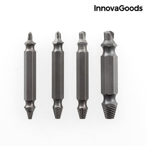  InnovaGoods Home Tools pažeistų varžtų šalinimo rinkinys (4 vnt. pakuotė)
