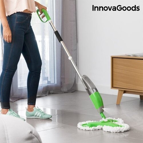 InnovaGoods Home Houseware trigubas grindų šepetys su purškimo įrenginiu