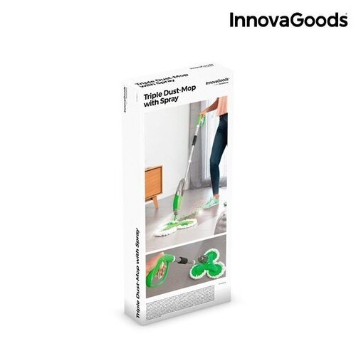 InnovaGoods Home Houseware trigubas grindų šepetys su purškimo įrenginiu