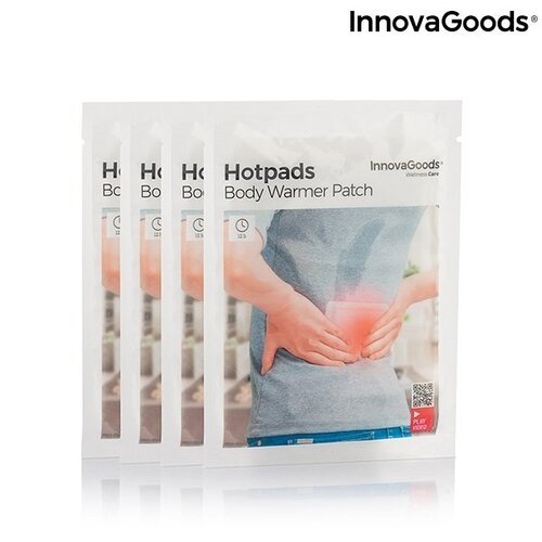 Klijuojami kūno šilumos pleistrai Hotpads InnovaGoods (4 Vnt.) Wellness Care (A Kategorijos prekė)