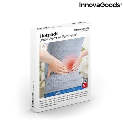 Klijuojami kūno šilumos pleistrai Hotpads InnovaGoods (4 Vnt.) Wellness Care (A Kategorijos prekė)