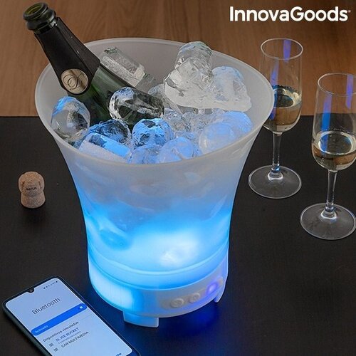 LED ledo kibiras su įkraunamu garsiakalbiu SONICE InnovaGoods Gadget Tech