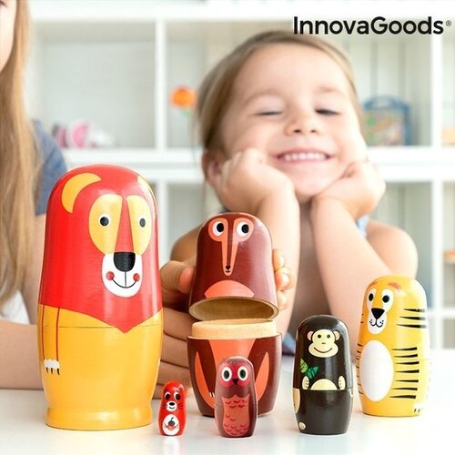 Matrioška medinės gyvūnų figūros Funimals InnovaGoods 11 Dalys Gadget Kids