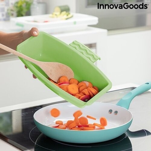 Pailginama pjovimo lenta trys viename su padėklu, indu ir nusausintuvu PractiCut InnovaGoods Kitchen Cook