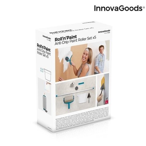 Pakartotinai užpildomų dažų volelių rinkinys Roll'n'paint InnovaGoods 5 Dalys Home Tools