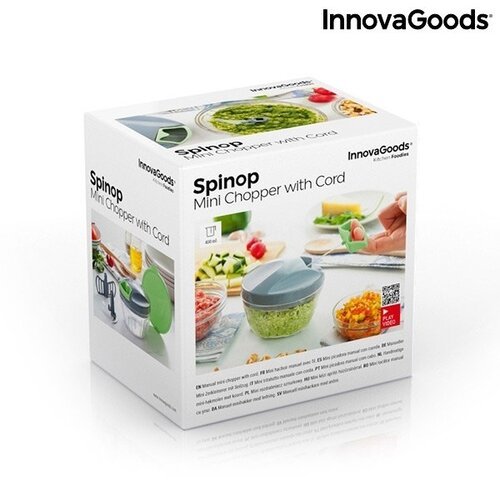 Rankinis mini smulkintuvas su traukimo virve Spinop InnovaGoods Kitchen Foodies