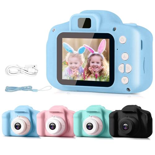 Vaikiškas fotoaparatas su kamera, rožinės spalvos