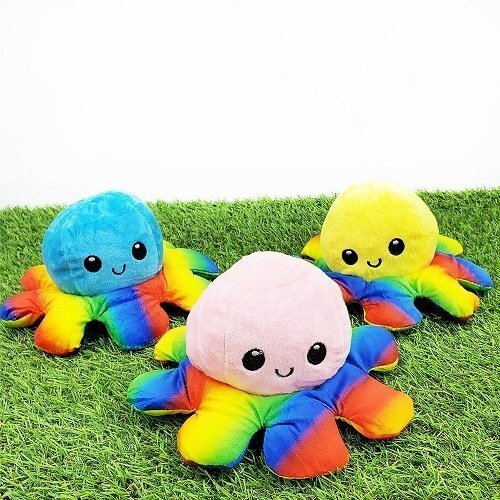Dvipusis aštuonkojis "Octopus-Rainbow" (mėlyna/rožinė spalva)