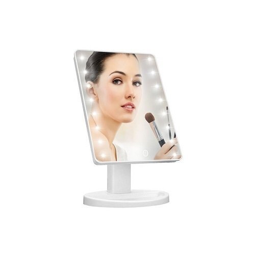 Pastatomas veidrodis su LED apšvietimu (rožinė spalva)