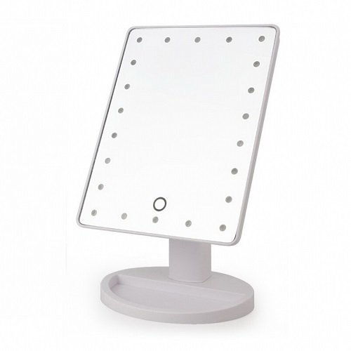 Pastatomas veidrodis su LED apšvietimu (juoda spalva)