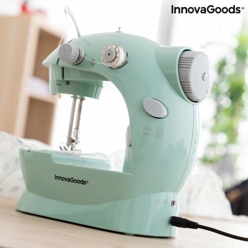 Nešiojama siuvimo mašina su LED šviesa, siūlų pjaustytuvu ir priedais Sewny InnovaGoods Home Houseware