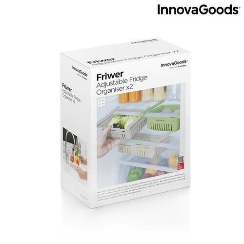 2 reguliuojamų dėklų - stalčių rinkinys Friwer InnovaGoods (2 vnt.) Kitchen Foodies