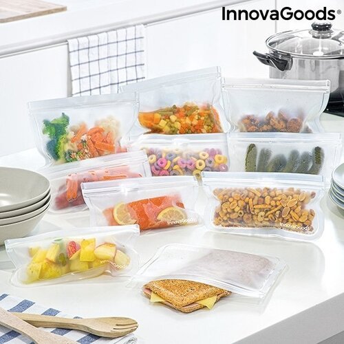 Dešimties daugkartinio naudojimo maisto maišelių rinkinys Freco InnovaGoods Kitchen Foodies